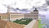 Palácio Real, Jardins e Torre: vista de sudoeste