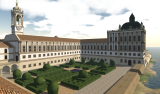 Palácio Real, Jardins e Torre: vista de sudoeste