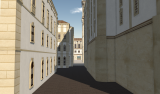Rua da Capela: Vista para nascente a todo o comprimento