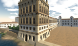 Torreão de Terzi e fachada nascente do Terreiro do Paço