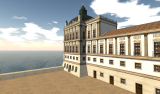 Torreão de Terzi e fachada nascente do Terreiro do Paço